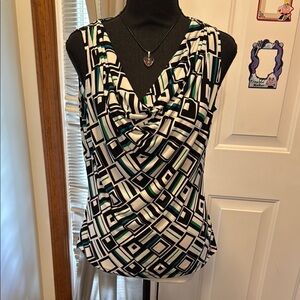 Calvin Klein Geometric Patterned Sleeveless Top
